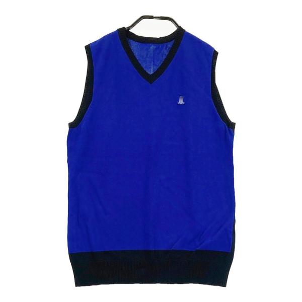 LANVIN SPORT ランバン スポール Vネック ニットベスト ブルー系 LANVIN SPORT ランバン スポール Vネック ニットベスト ブルー系