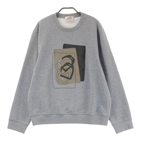 HERMES（エルメス） スウェット レザーパッチ グレー系 L メンズ
