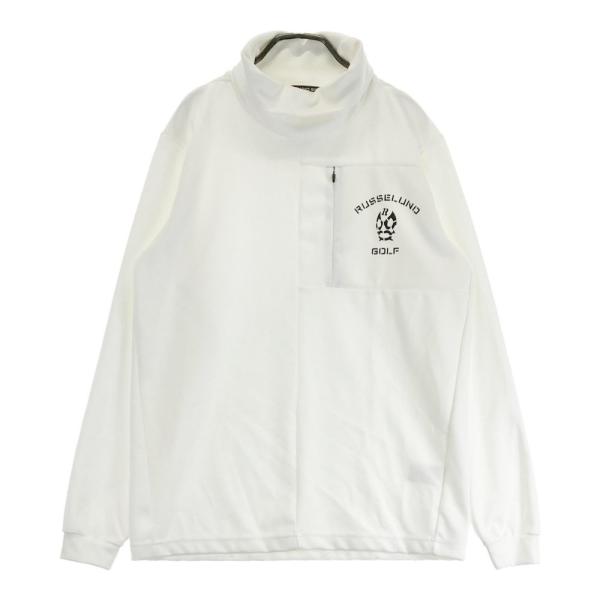 RUSSELUNO ラッセルノ モックネック長袖Tシャツ ルチャ ホワイト RUSSELUNO ラッセルノ モックネック長袖Tシャツ ルチャ ホワイト