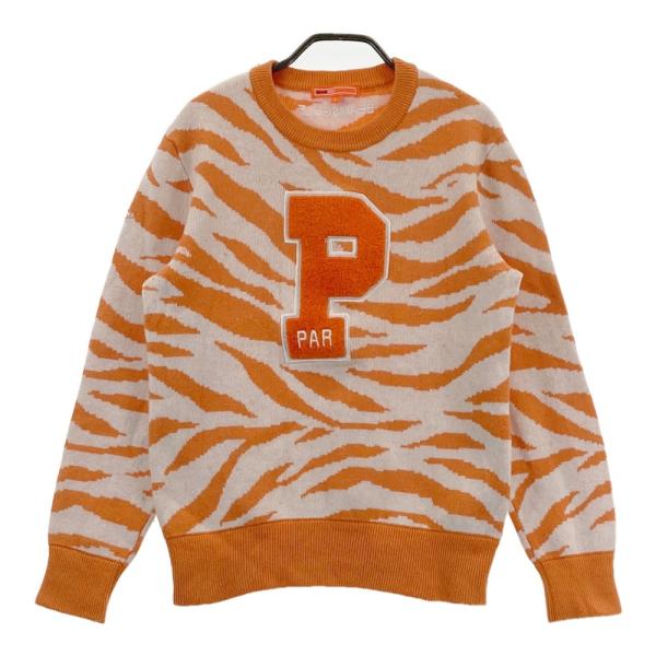 BEAMS GOLF ビームスゴルフ カシミヤ混 ニットセーター ゼブラ柄