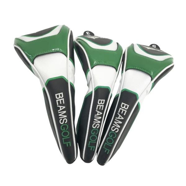 BEAMS GOLF ビームスゴルフ  ヘッドカバー 3点セット  ネイビー系 FW×2、UT×1 [240101441471] ゴルフウェア ストスト BEAMS GOLF ビームスゴルフ ヘッドカバー 3点セット ネイビー系