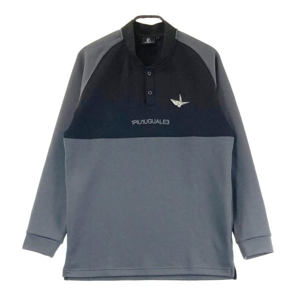 1PIU1UGUALE3 GOLF GRT236 長袖襟付きTシャツ ブラック系 5 1PIU1UGUALE3 GOLF GRT236 長袖襟付きTシャツ ブラック系 5