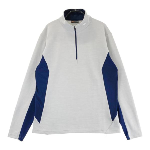 サイズ：M KJUS チュース  長袖ハーフジップTシャツ  グレー系 [240101420634] ゴルフウェア メンズ ストスト KJUS チュース 長袖ハーフジップTシャツ グレー系 M ゴルフ