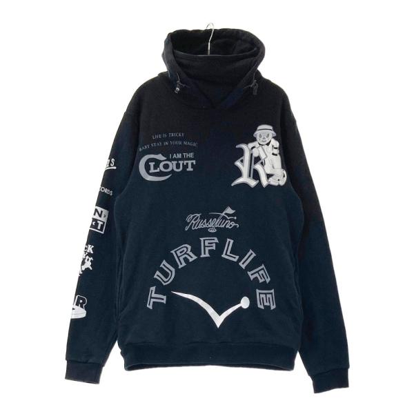 サイズ：4 RUSSELUNO ラッセルノ RS-2140603 パーカー 裏起毛 ルチャ  ブラック系 [240101424774] ゴルフウェア メンズ ストスト RUSSELUNO ラッセルノ RS-2140603 パーカー 裏起毛 ルチャ