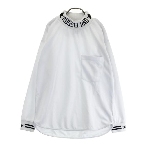 サイズ：4 RUSSELUNO ラッセルノ RS-72112 ハイネック長袖Tシャツ ルチャ 星 ボーダー柄 グレー系 [240101424796] ゴルフウェア メンズ ストスト RUSSELUNO ラッセルノ RS-72112 ハイネック長袖Tシャツ ルチャ