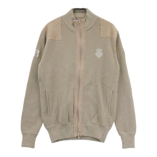 サイズ：M BEAMS GOLF ビームスゴルフ  ウール混 ニット ジップジャケット  ベージュ系 [240101425198] ゴルフウェア メンズ ストスト BEAMS GOLF ビームスゴルフ ウール混 ニット ジップジャケット