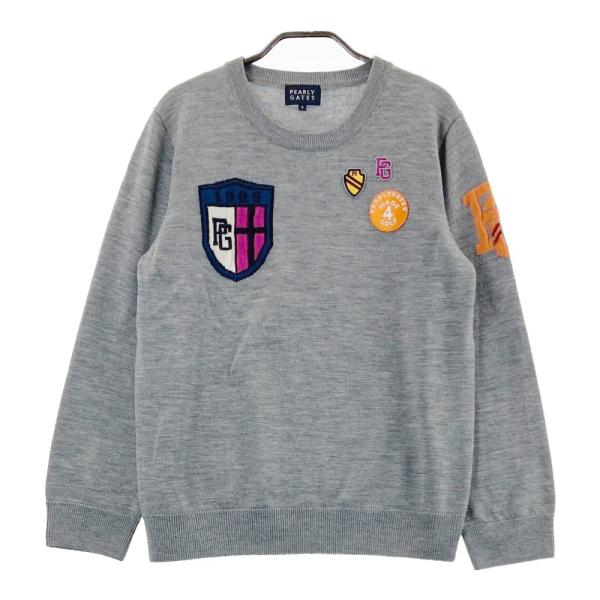PEARLY GATES パーリーゲイツ ニットセーター グレー系 5 ゴルフ