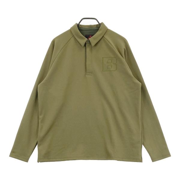 サイズ：L BRIEFING GOLF ブリーフィング 2024年モデル 長袖ポロシャツ  カーキ系 [240101425484] ゴルフウェア メンズ ストスト BRIEFING GOLF ブリーフィング 2024年モデル 長袖ポロシャツ