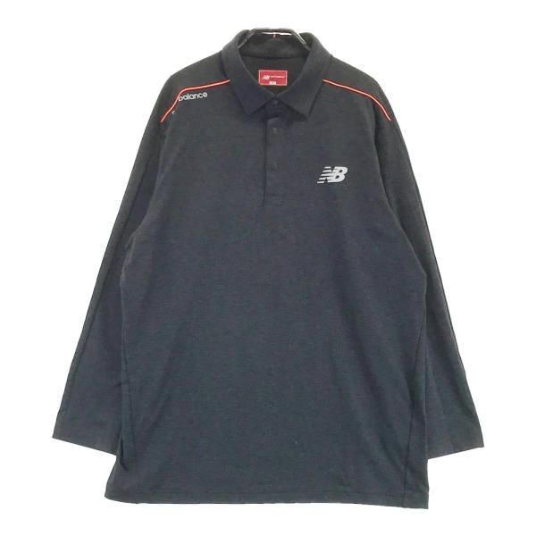サイズ：7 NEW BALANCE GOLF ニューバランス  長袖ポロシャツ  グレー系 [240101425655] ゴルフウェア メンズ ストスト NEW BALANCE GOLF ニューバランス 長袖ポロシャツ グレー系