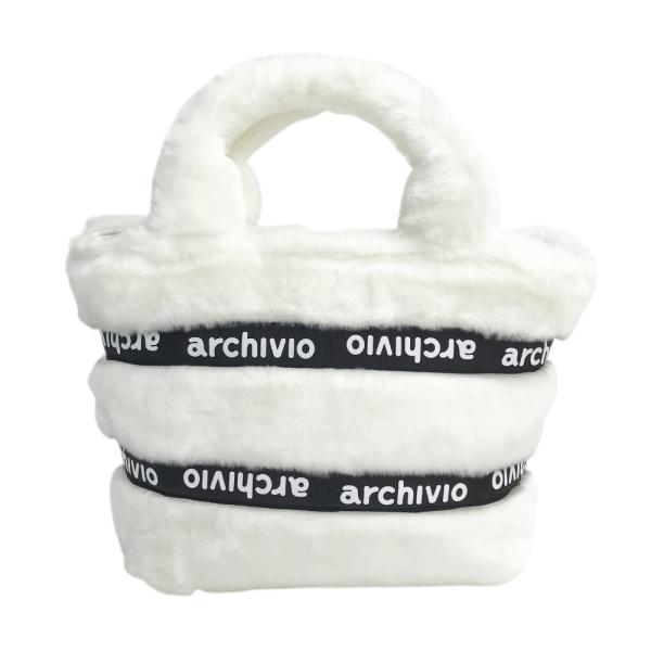 ARCHIVIO アルチビオ カートバッグ ファー ホワイト系 新品】ARCHIVIO アルチビオ カートバッグ ファー ホワイト系 ゴルフ
