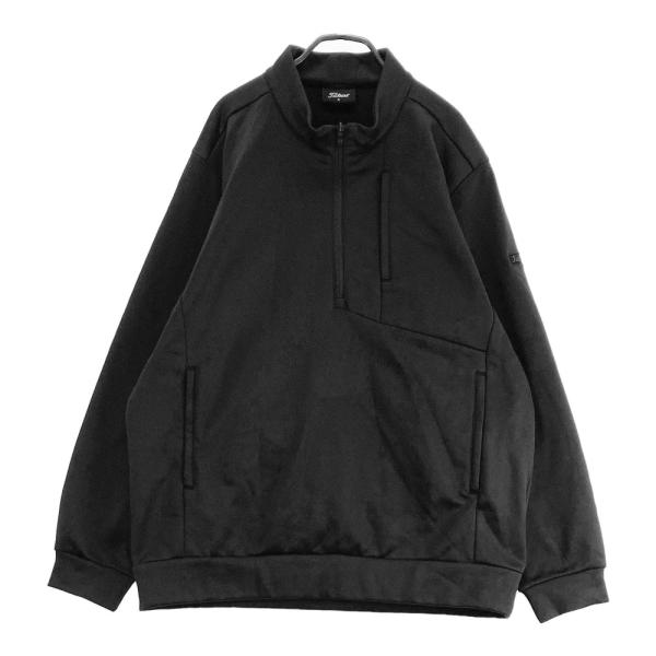 TITLEIST タイトリスト 裏起毛ハーフジップブルゾン ブラック系 3L
