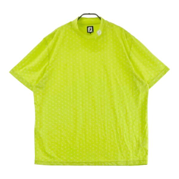 サイズ：XL FOOT JOY フットジョイ 2024年モデル ハイネック半袖Tシャツ ビッグロゴ  ホワイト系 [240101435013] ゴルフウェア メンズ ストスト FOOT JOY フットジョイ 2024年モデル ハイネック半袖Tシャツ