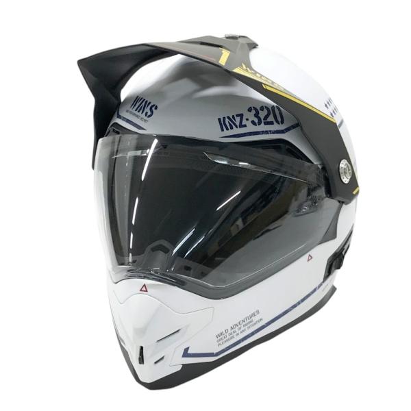 中古品 WINS ウインズヘルメットX-ROAD KNZ-320 wins ウインズ X-ROAD KNZ-320 オフロードヘルメット ホワイト系