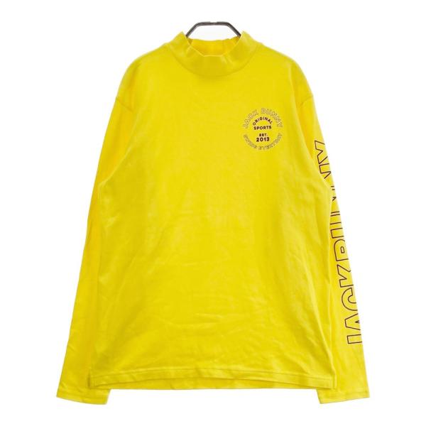 サイズ：6 JACK BUNNY ジャックバニー  モックネック長袖Tシャツ  イエロー系 [240101427606] ゴルフウェア メンズ ストスト JACK BUNNY ジャックバニー モックネック長袖Tシャツ イエロー系