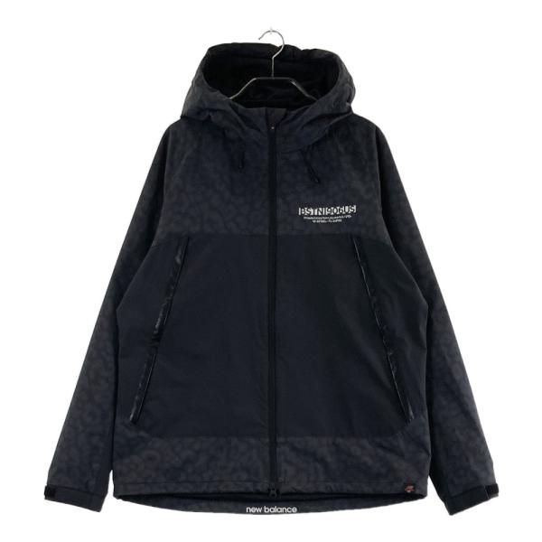 サイズ：4 NEW BALANCE GOLF ニューバランス  裏メッシュ ジップパーカー レオパード柄 ブラック系 [240101429240] ゴルフウェア メンズ ストスト NEW BALANCE GOLF ニューバランス 裏メッシュ ジップパーカー