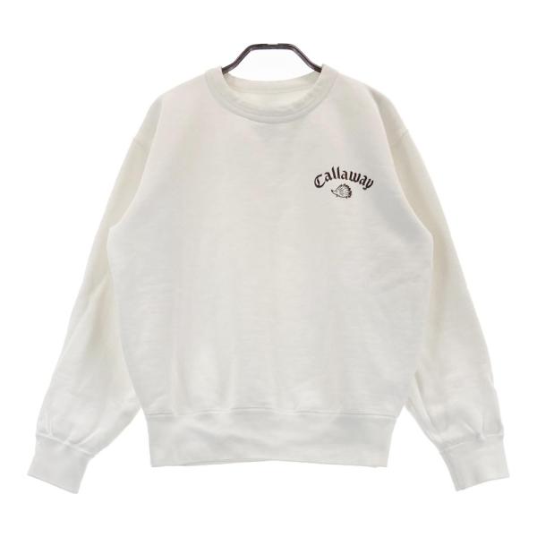 サイズ：M CALLAWAY キャロウェイ ×CLUB HAUS 2024年モデル 裏起毛 スウェットトレーナー  ホワイト系 [240101429592] ゴルフウェア メンズ ストスト CALLAWAY キャロウェイ ×CLUB HAUS 2024年モデル 裏起毛