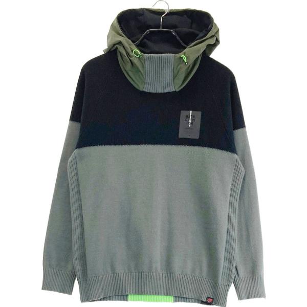 値下げ新品　ニューバランスゴルフ　ニット6　カーキ　定価円メンズ NEW BALANCE GOLF ニューバランス フード付 ニットセーター カーキ系 6