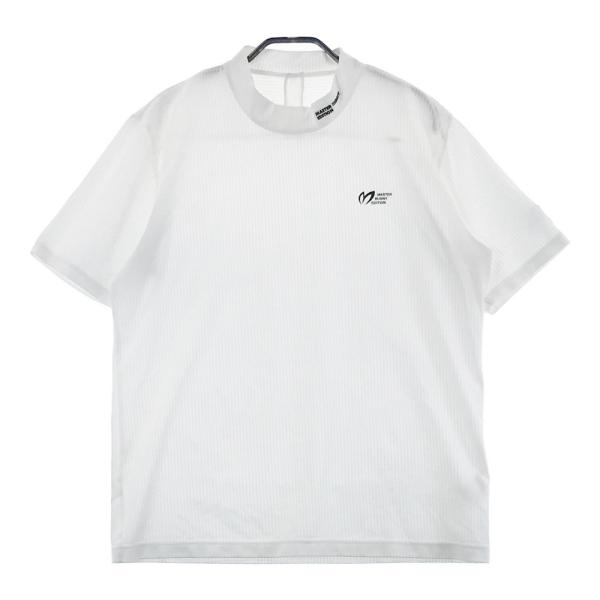 サイズ：6 MASTER BUNNY EDITION マスターバニーエディション  ハイネック 半袖Tシャツ ストライプ柄 ホワイト系 [240101430928] ゴルフウェア メンズ ストスト MASTER BUNNY EDITION マスターバニーエディション ハイネック