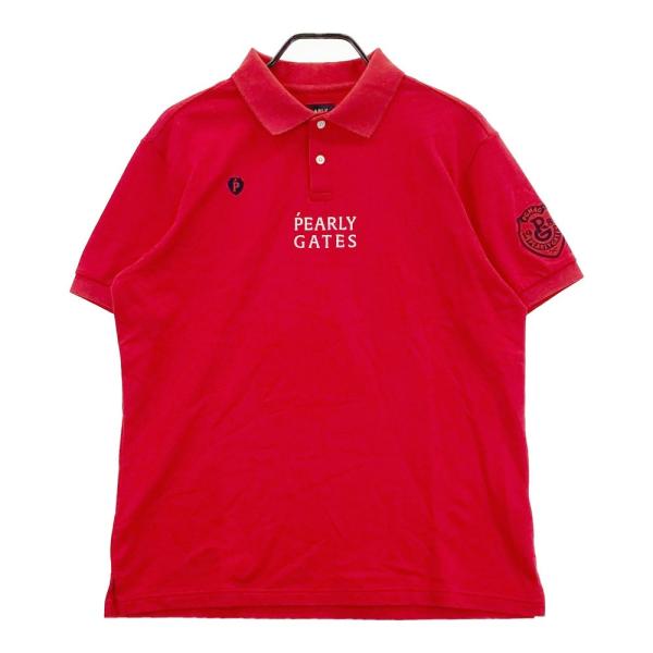 PEARLY GATES パーリーゲイツ 半袖ポロシャツ レッド系 7 ゴルフウェア