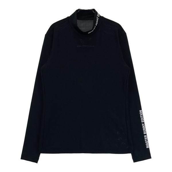 サイズ：4 MASTER BUNNY EDITION マスターバニーエディション 2024年モデル ハイネック 長袖Tシャツ  ブラック系 [240101434736] ゴルフウェア メンズ ストスト MASTER BUNNY EDITION マスターバニーエディション 2024年モデル