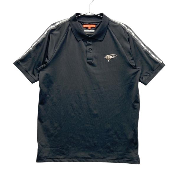 BEAMS GOLF ビームスゴルフ 半袖ポロシャツ ロゴ ブラック系 M