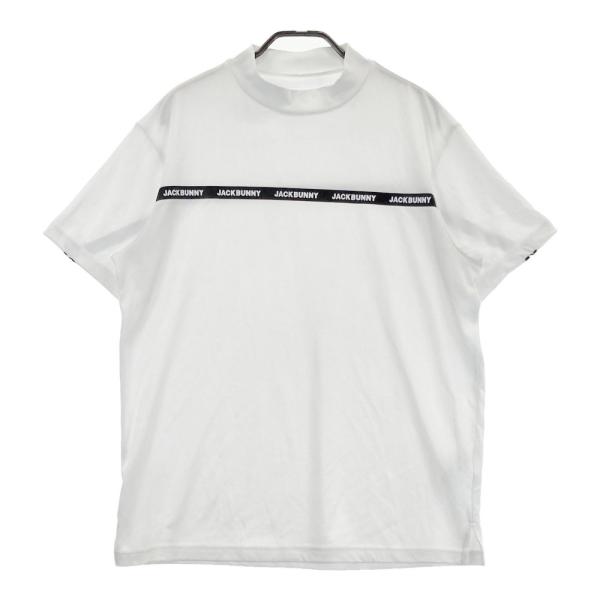 Jack Bunny!! ジャックバニー ゴルフ モックネック【白/6】新品！ JACK BUNNY ジャックバニー モックネック 半袖Tシャツ ホワイト系 6