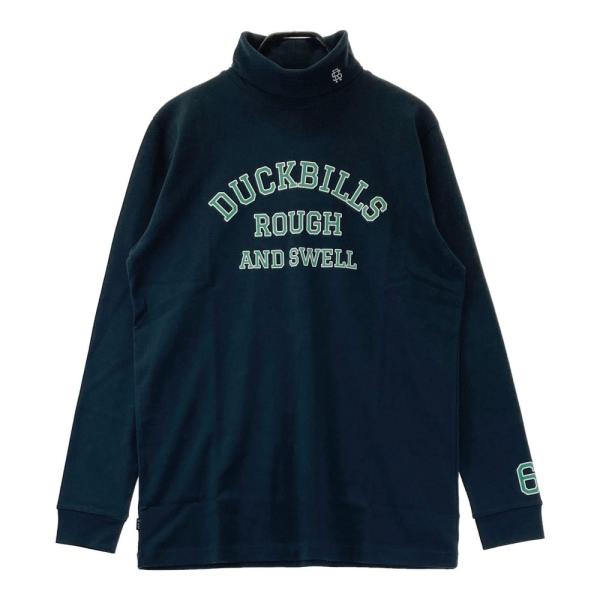 サイズ：L ROUGH&SWELL ラフアンドスウェル  タートルネック 長袖Tシャツ  ネイビー系 [240101441069] ゴルフウェア メンズ ストスト 新品】ROUGH&SWELL ラフアンドスウェル タートルネック 長袖T