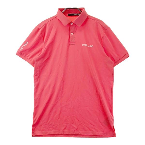 【希少・新品未使用】 Ralph Lauren RLX ゴルフシャツ オレンジ RLX ラルフローレン ロゴプリント 半袖ポロシャツ オレンジ系 S