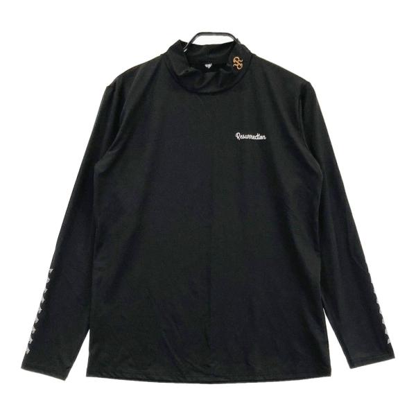 新品】レザレクション ゴルフウェア 長袖 モックネック 黒 メンズL