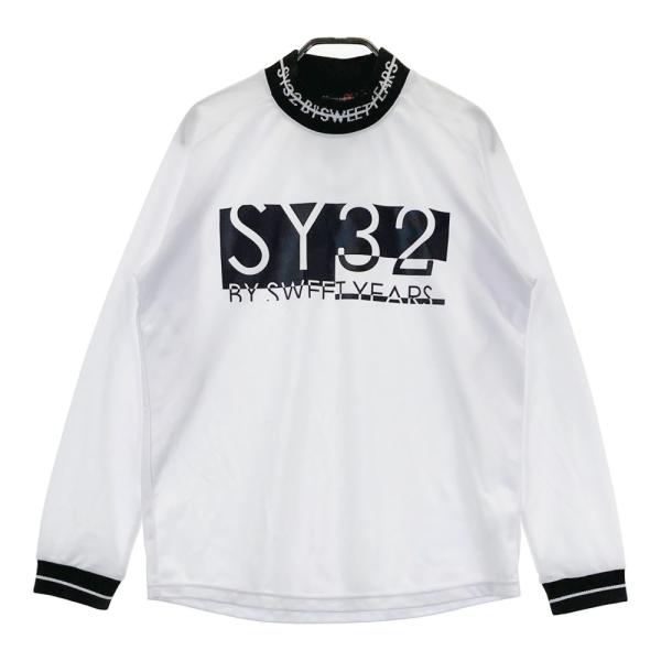 サイズ：M SY32 BY SWEET YEARS GOLF エスワイサーティトゥ  モックネック 長袖Tシャツ  ホワイト系 [240101442450] ゴルフウェア メンズ ストスト SY32 BY SWEET YEARS GOLF エスワイサーティトゥ モックネック