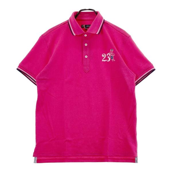 新品】23区GOLF ニジュウサンクゴルフ 半袖ポロシャツ ピンク系