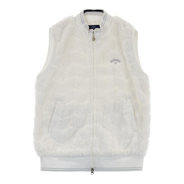 CALLAWAY キャロウェイ ボア ジップベスト ホワイト系 L ゴルフウェア