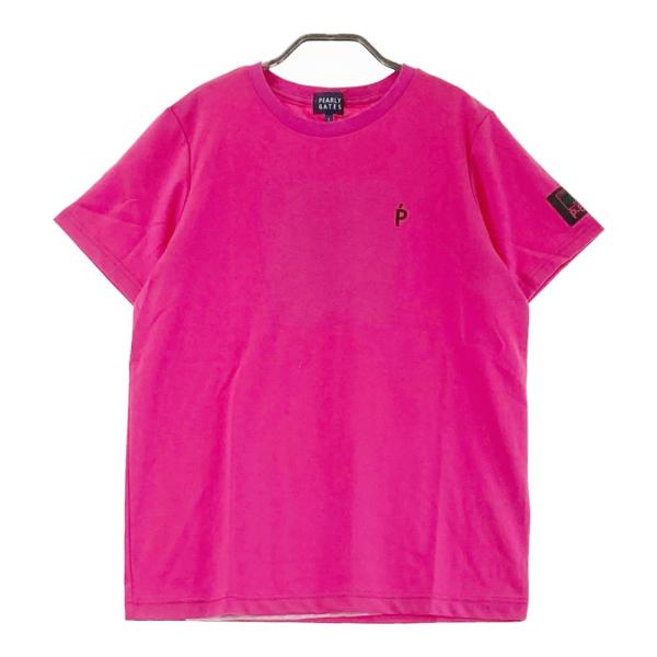 サイズ：1 PEARLY GATES パーリーゲイツ 2023年モデル 半袖Tシャツ  ピンク系 [240101444230] ゴルフウェア レディース ストスト 新品】PEARLY GATES パーリーゲイツ 2023年モデル 半袖Tシャツ