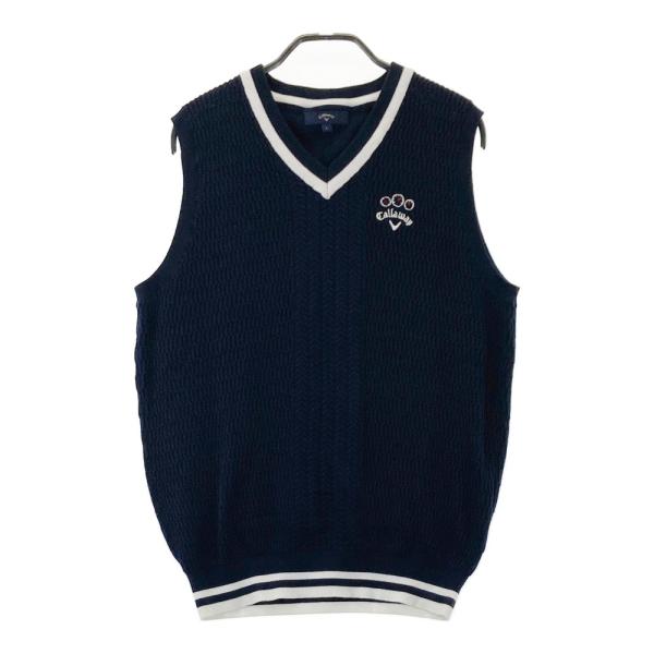 CALLAWAY キャロウェイ Vネック ニットベスト ネイビー系 L ゴルフ