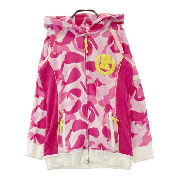 RUSSELUNO ラッセルノ ニットパーカー カモフラ ピンク系 M ゴルフ
