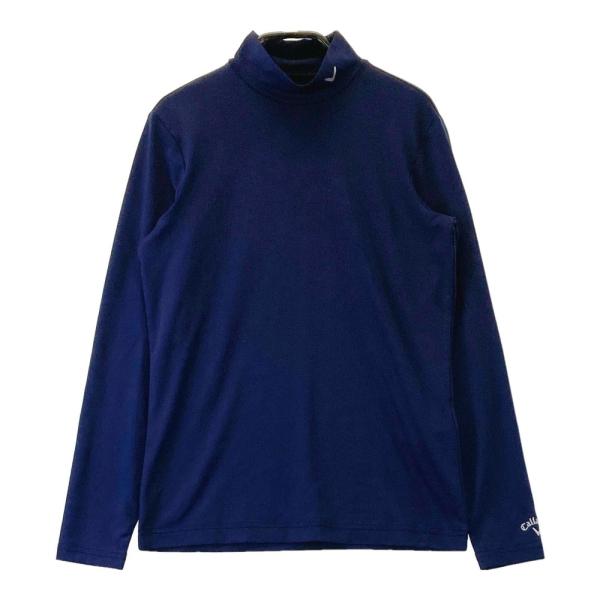 サイズ：LL CALLAWAY キャロウェイ  ハイネック 長袖 インナーTシャツ  ネイビー系 [240101395181] ゴルフウェア メンズ ストスト CALLAWAY キャロウェイ ハイネック 長袖インナーTシャツ