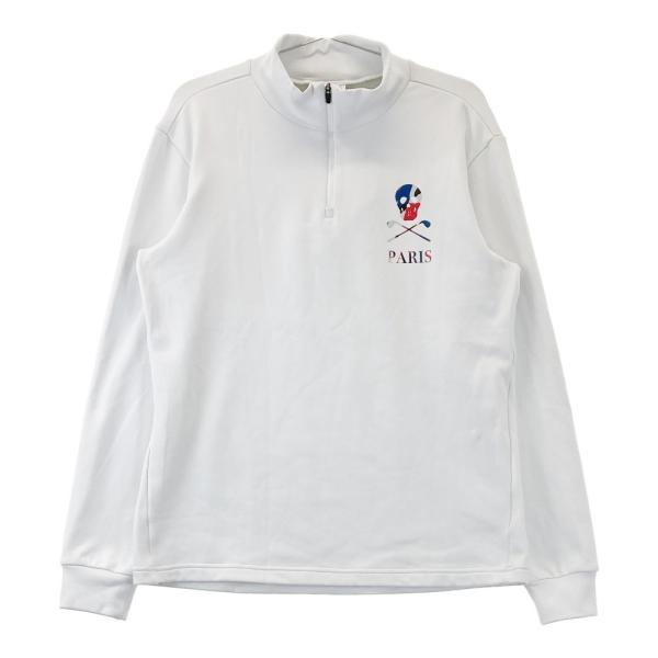 MARK&LONA マークアンドロナ 長袖ハーフジップTシャツ ホワイト