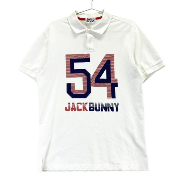サイズ：5 JACK BUNNY ジャックバニー  半袖ポロシャツ  ホワイト系 [240101439797] ゴルフウェア メンズ ストスト JACK BUNNY ジャックバニー 半袖ポロシャツ ホワイト系 5 ゴルフ