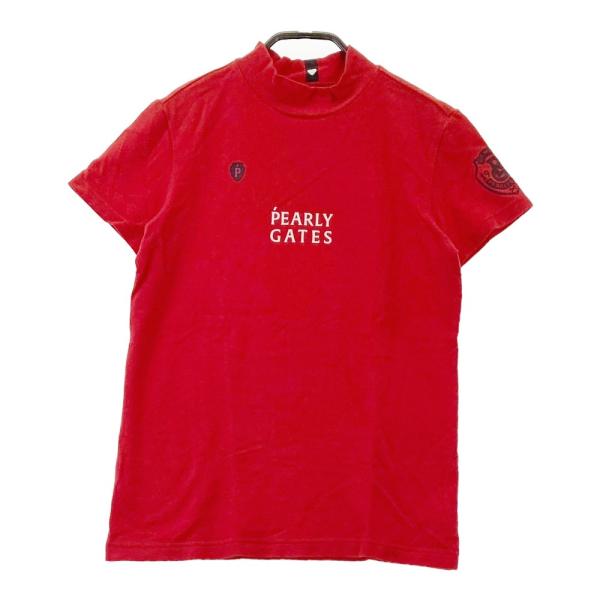サイズ：0 PEARLY GATES パーリーゲイツ  半袖ハイネックTシャツ ボーダー グリーン系 [240101435291] ゴルフウェア レディース ストスト サイズ：0 PEARLY GATES パーリーゲイツ 半袖ハイネックTシャツ