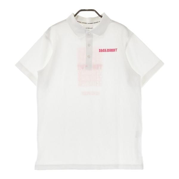 【新品・未使用・タグ付】JackBunny ポロシャツ 白 5 L JACK BUNNY ジャックバニー 半袖ポロシャツ ホワイト系 5 ゴルフウェア