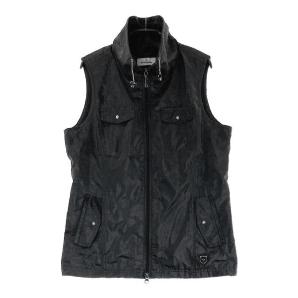 MUNSING WEAR マンシングウェア  ナイロン ジップベスト  ブラック系 M ゴルフウェア レディース