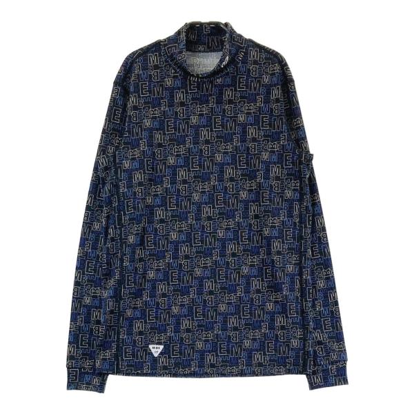 サイズ：4 MASTER BUNNY EDITION マスターバニーエディション  長袖ハイネックTシャツ 総柄 ブラック系 [240101447441] ゴルフウェア メンズ ストスト MASTER BUNNY EDITION マスターバニーエディション 長袖