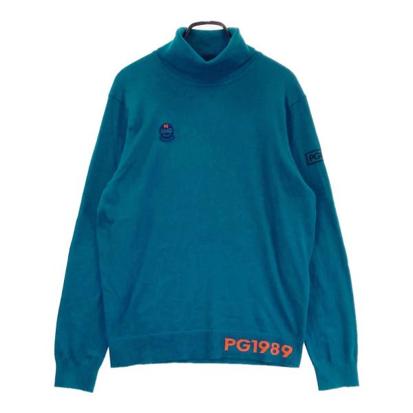 【美品】PEARLYGATES チェック柄タートルネックセーター　パーリーゲイツ PEARLY GATES メンズ チェック柄タートルネックニット 美品