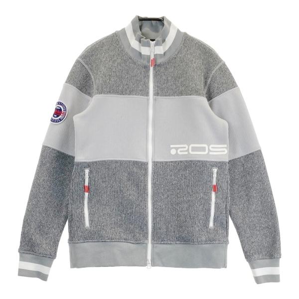 ROSASEN ニットジャケット クォーターゲージブルゾン ゴルフ M グレー ROSASEN ロサーセン ニットジャケット グレー系 L ゴルフウェア メンズ