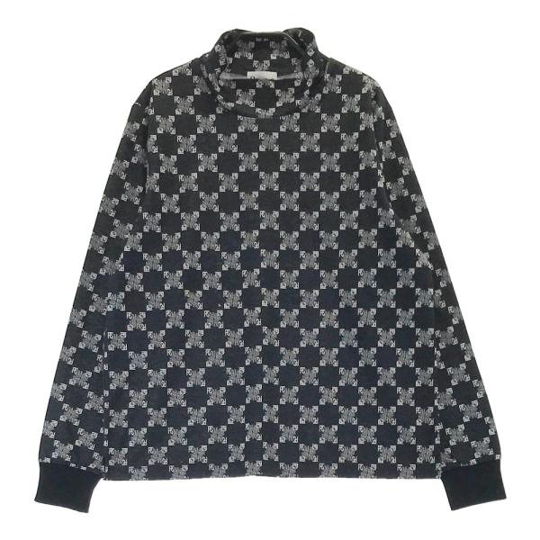 サイズ：2 PICONE CLUB　ピッコーネクラブ  長袖ハイネックTシャツ 総柄 ブラック系 [240101449154] ゴルフウェア レディース ストスト 新品】PICONE CLUB ピッコーネクラブ 長袖ハイネックTシャツ 総