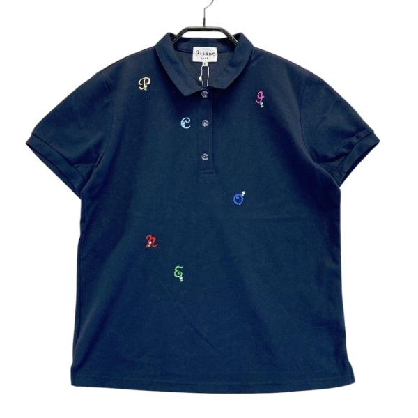 サイズ：2 PICONE CLUB ピッコーネクラブ  半袖ポロシャツ  ネイビー系 [240101449156] ゴルフウェア レディース ストスト サイズ：2 PICONE CLUB ピッコーネクラブ 半袖ポロシャツ