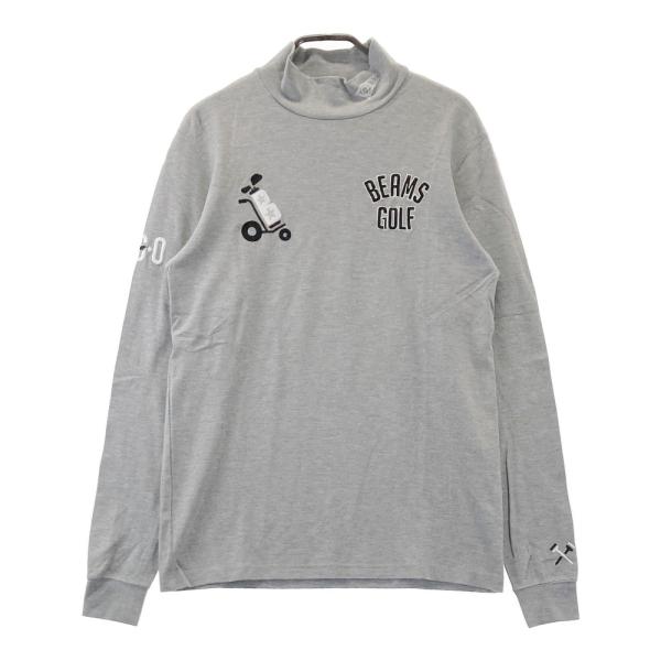 BEAMS GOLF ビームスゴルフ モックネック 長袖Tシャツ グレー系 S