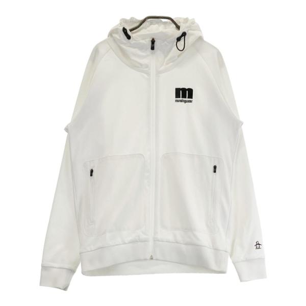 サイズ：M MUNSING WEAR マンシングウェア  パーカー  ホワイト系 [240101465773] ゴルフウェア メンズ ストスト MUNSING WEAR マンシングウェア パーカー ホワイト系 M ゴルフ