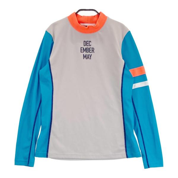 ディセンバーメイDECEMBERMAY ロゴバックプリント長袖モックネックシャツ DECEMBERMAY ディセンバーメイ モックネック長袖Tシャツ