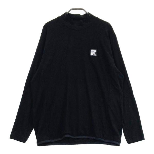 サイズ：4 DANCE WITH DRAGON ダンスウィズドラゴン  起毛 ハイネック 長袖Tシャツ  ブラック系 [240101450478] ゴルフウェア メンズ ストスト DANCE WITH DRAGON ダンスウィズドラゴン 起毛 ハイネック 長袖T